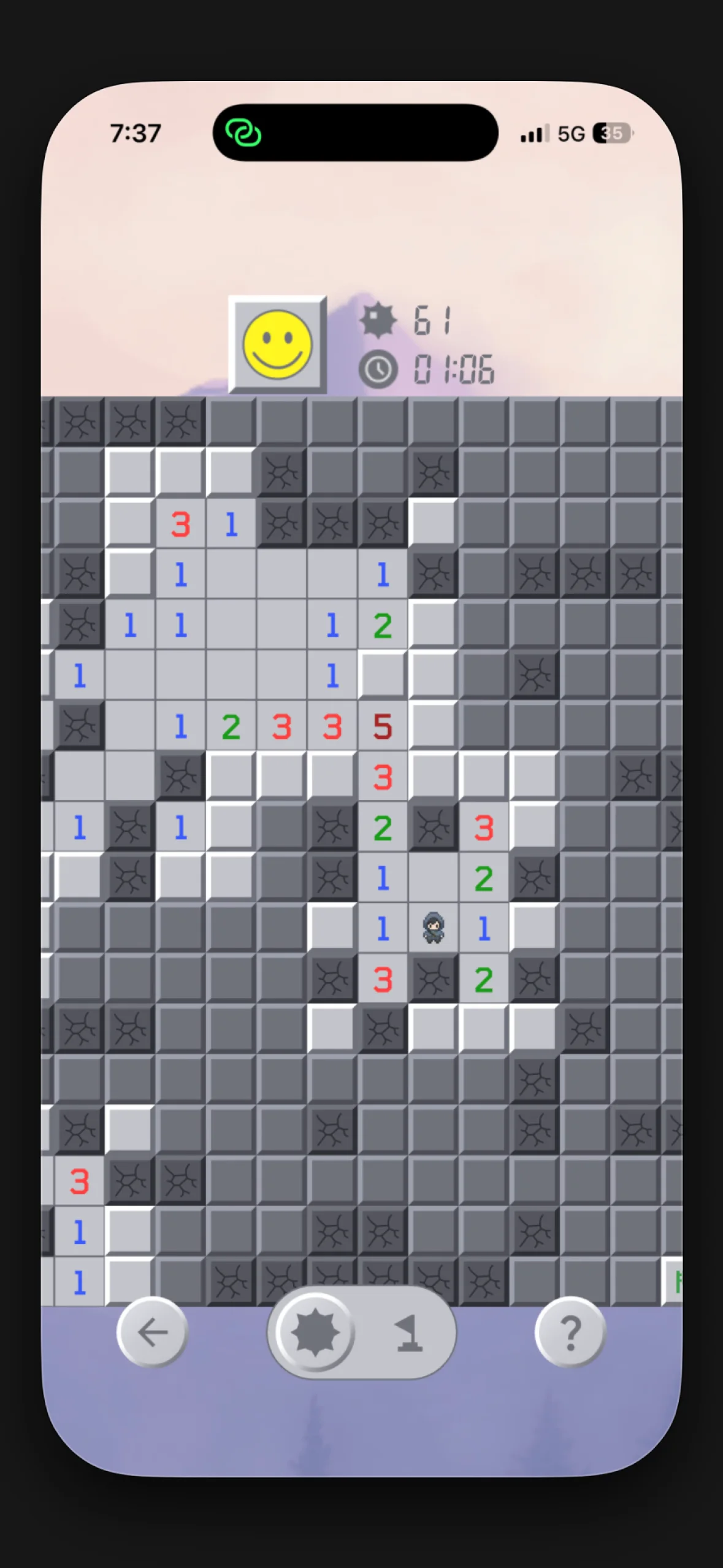 Expedition minefield with a player exploring the route